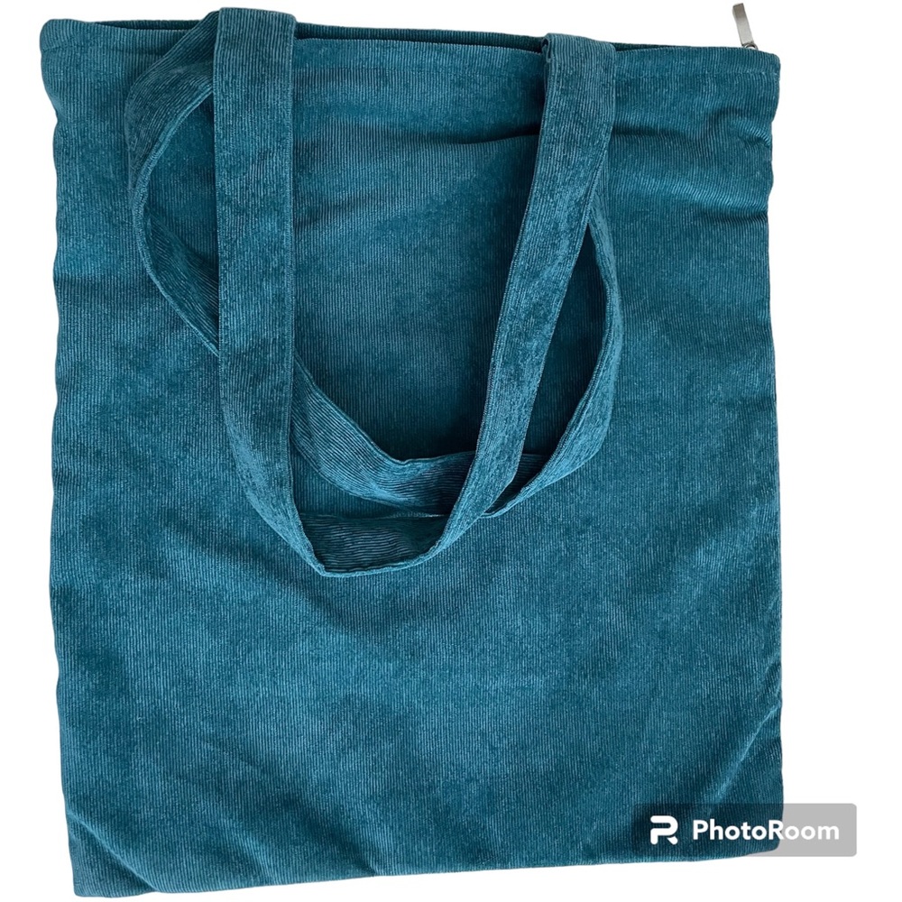 Corduroy, sequin appliqué tote - Picture 3 of 6